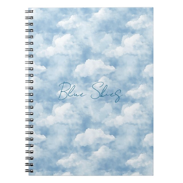 Blåa himlar moln   anteckningsbok (Framsidan)