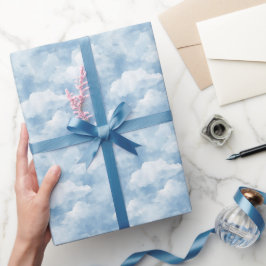 Blåa himlar moln presentpapper