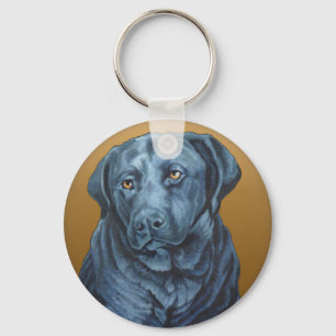 Blåa Hund i svart lab nyckelkedjor Nyckelring