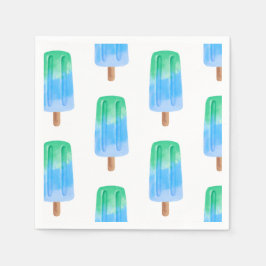 Blåa Isstänger Pojkfödelsedag Pappersservett