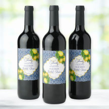 Blåa kakel lemon Amalfi bröllopsfest fest anpassad