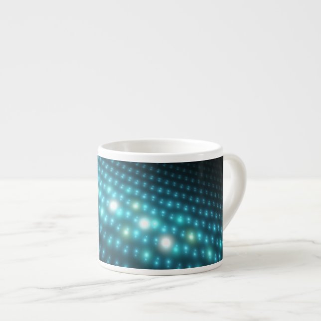Blåa klot 3D Espressomugg (Framsida höger)