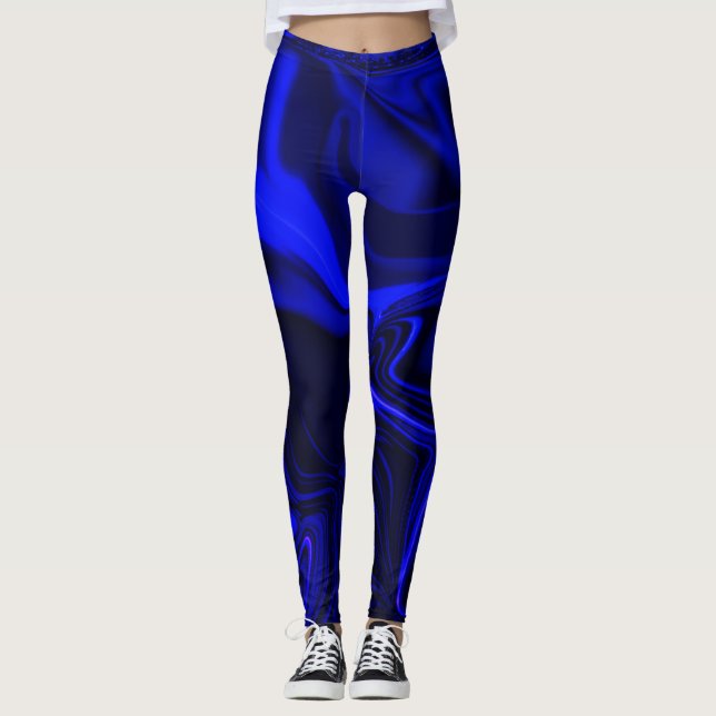 Blåa komplikationer om mörk blått leggings (Framsida)