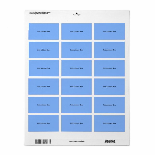 Blåa koordinerande Adressetiketter för Kalkboard (Helt Ark)