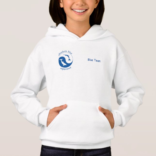 Blåa Laget Tjejer T Shirt (Framsida)