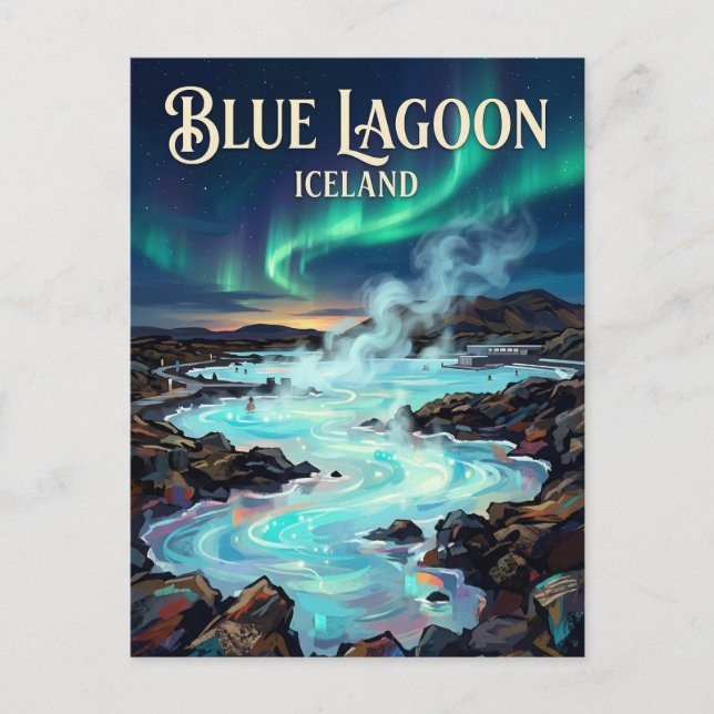 Blåa lagunen Island Vykort (Framsida)