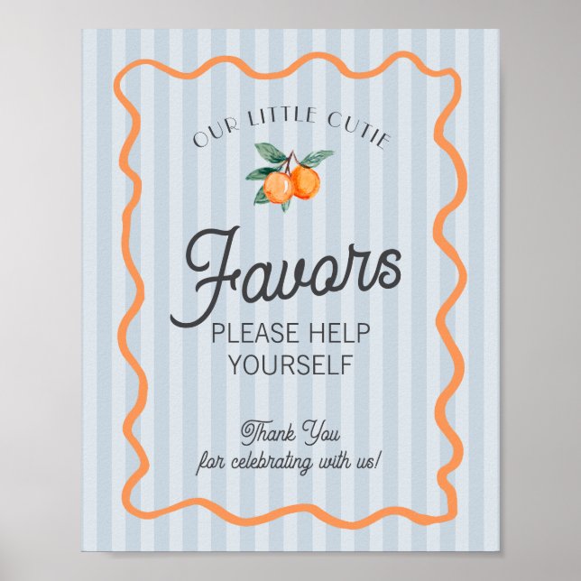 Blåa Lilla Cutie Citrus Main Squeeze-favoriter Poster (Framsidan)