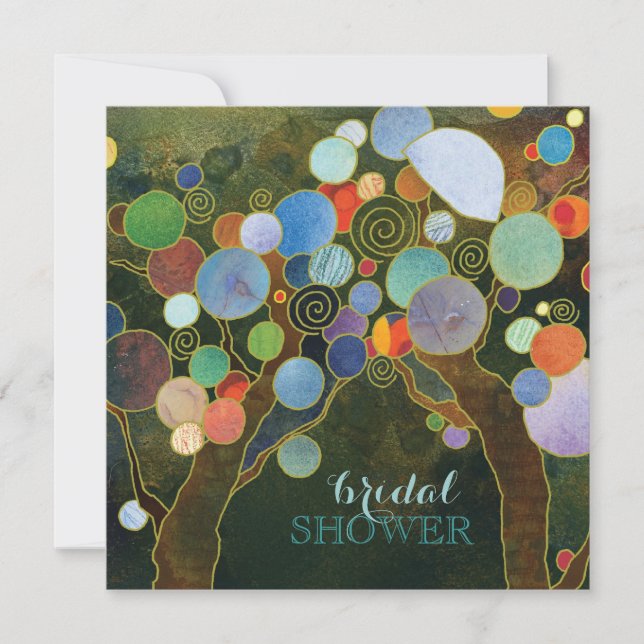 Blåa Möhippan land Kärlek Träd Inbjudningar (Framsida)