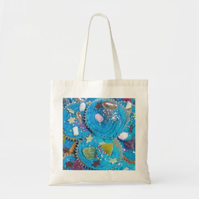 Blåa Muffinsar till påsen Tygkasse (Framsidan)