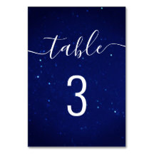 Blåa nattstjärnor bröllop. Skriptkalligrafi