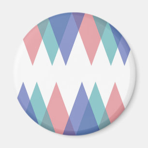Blåa och korallrianglar magnet