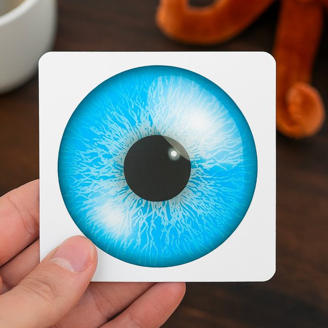 Blåa ögonsticker runt klistermärke (Skapare uppladdad)