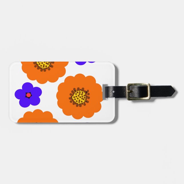 Blåa Orangar för blommigt Bagagebricka (Horisontell Framsida)