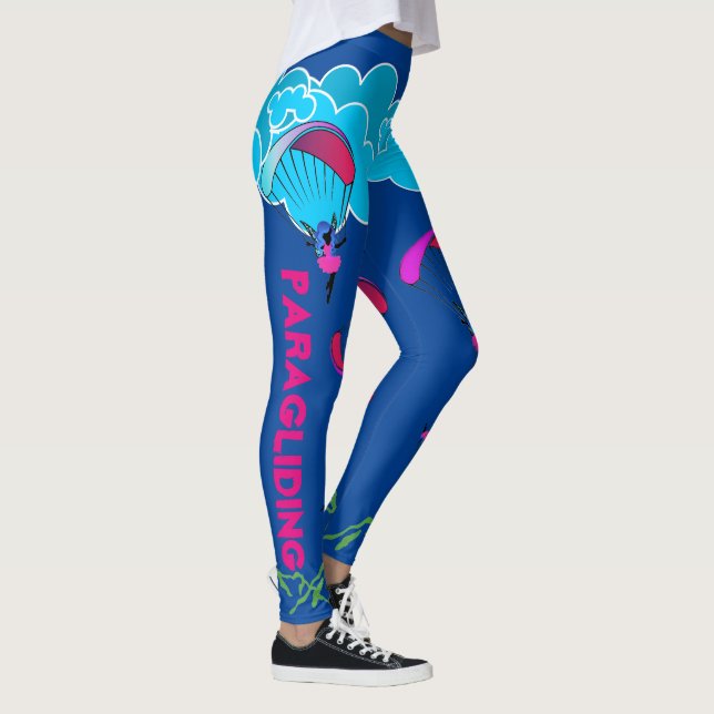 Blåa paraglideringspixlar leggings (Höger)