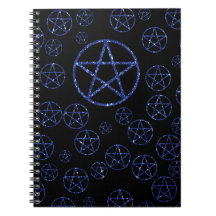 Blåa Pentacle Journal 80-linjerade sidor