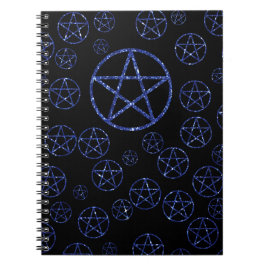 Blåa Pentacle Journal 80-linjerade sidor Anteckningsbok