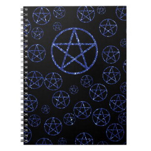 Blåa Pentacle Journal 80-linjerade sidor Anteckningsbok