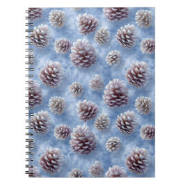Blåa Pinecones Mönster Dekorativ kudde Anteckningsbok