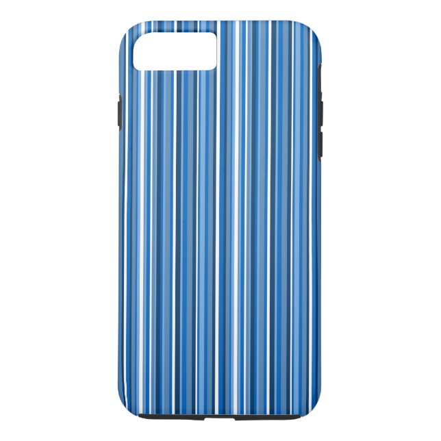 Blåa Ränder Case-Mate iPhone Skal (Baksida)