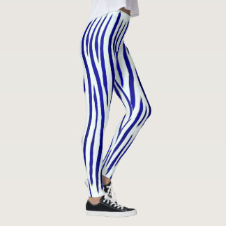 Blåa Ränder Leggings