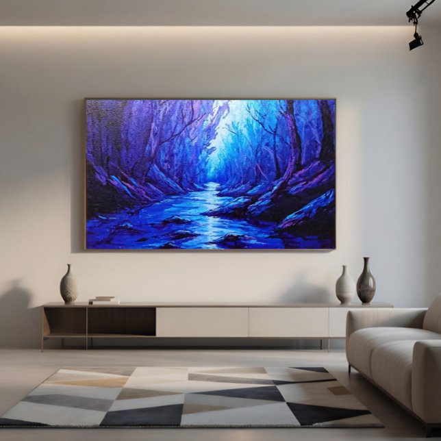 Blåa reflektioner i den mystiska skogen poster (Skapare uppladdad)