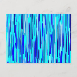 Blåa regndroppar Abstrakt  Vykort