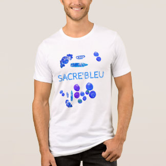 Blåa Saker Konsttryck T Shirt