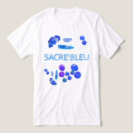 Blåa Saker Konsttryck T Shirt