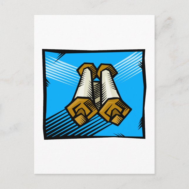 Blåa Scrollsar Vykort (Framsida)