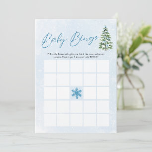 Blåa slingor jul baby bingo baby shower spel inbjudningar