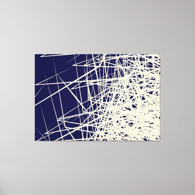 Blåa staplade rutor - Kanvastryck (Framsida)