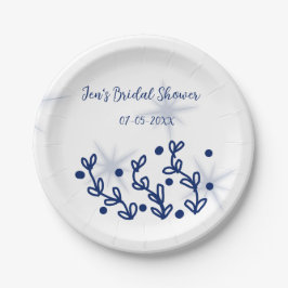 Blåa stjärnor blad kunglig lyx bröllopsdusch 