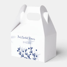 Blåa stjärnor blad kunglig lyx bröllopsdusch 