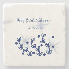 Blåa stjärnor blad kunglig lyx bröllopsdusch  stenunderlägg