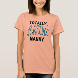 Blåa Totally Fantastisk Nanny T-shirts och Gifts