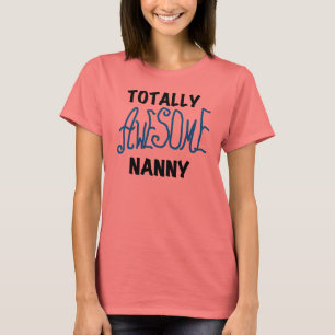 Blåa Totally Fantastisk Nanny T-shirts och Gifts