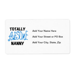 Blåa Totally Fantastisk Nanny T-shirts och Gifts Fraktsedel