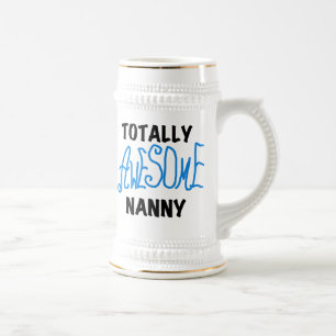 Blåa Totally Fantastisk Nanny T-shirts och Gifts Sejdel