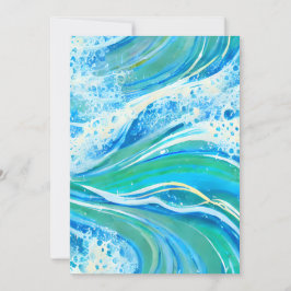 Blåa Vatten Oceanen Vinkara Julkort