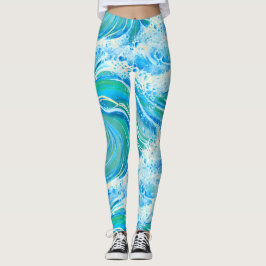 Blåa Vatten Oceanen Vinkara Leggings