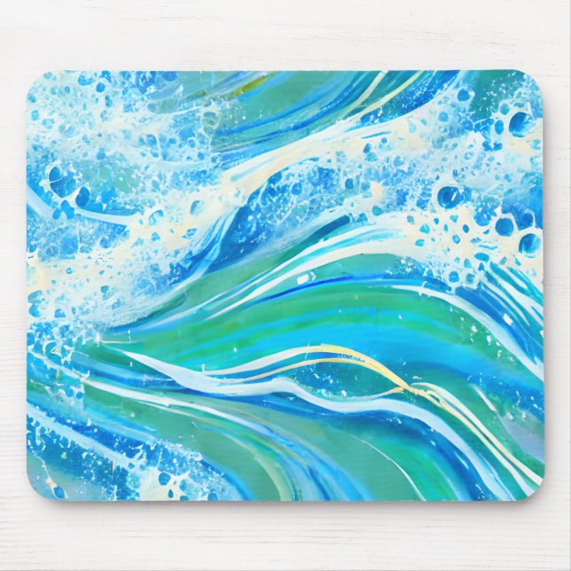 Blåa Vatten Oceanen Vinkara Musmatta (Framsidan)
