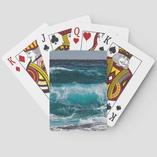 Blåa Vatten Oceanen Vinkarare Casinokort (Baksidan)