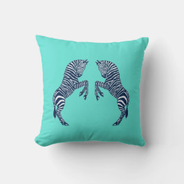 Blåa Zebröder Kudde