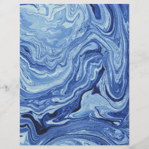 Blåagat Marble Mönster Swirl Arts & Craft Papper