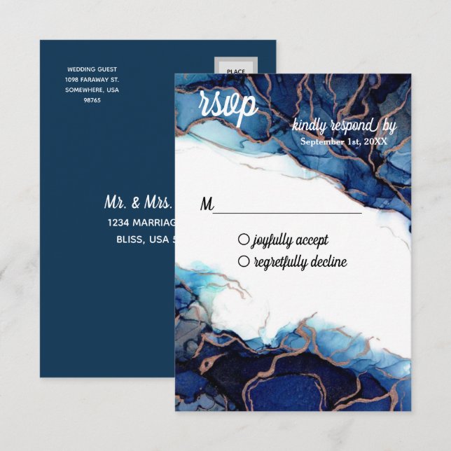 Blåagat och OSA-vykort för koppar OSA Kort (Fram/baksida)