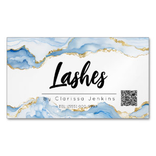 Blåagate Trendig Modern Lash Extenuty Beauty Magnetiska Visitkort