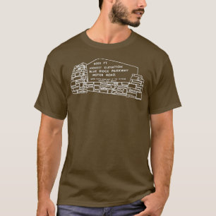 Blåågparksväggens högsta höjd teckning vit t shirt