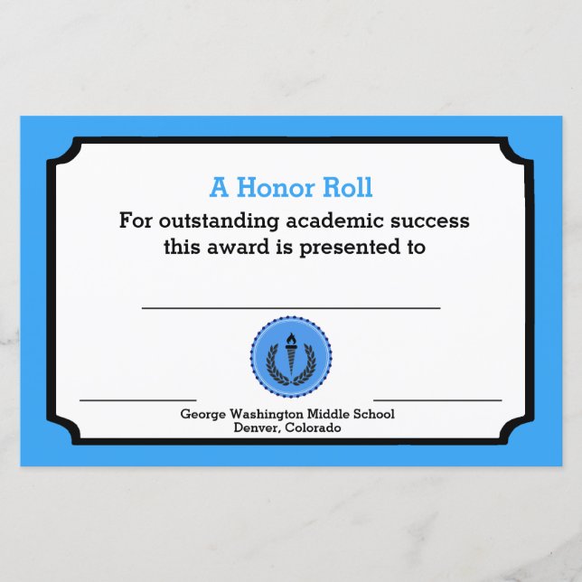 Blåakademiskt utbildningsbevis (Framsida)