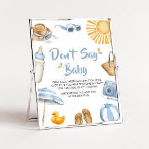 Blåaktig babyskor i Stänk, säg inte Baby Poster