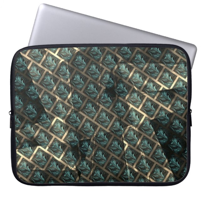 Blåaktig grått-mutation, under mörk spot i linjer laptop fodral (Framsidan)